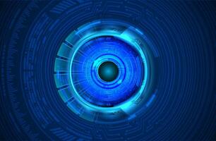 Modern Cybersecurity Eye on Technology Background vector