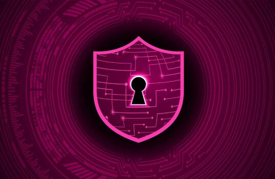 Modern Cybersecurity Technology Background with shield vector
