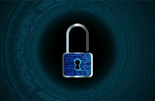 Modern Cybersecurity Technology Background with padlock vector