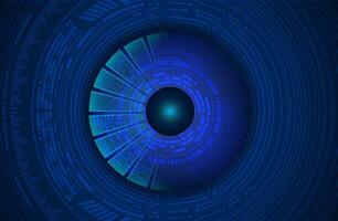 Modern Cybersecurity Eye on Technology Background vector