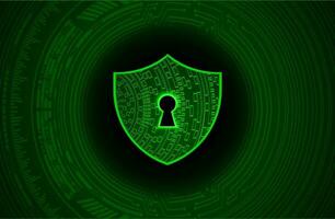 Modern Cybersecurity Technology Background with shield vector