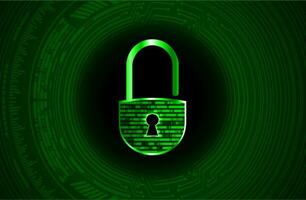 Modern Cybersecurity Technology Background with padlock vector