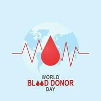 mundo sangre donante día antecedentes. vector
