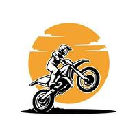 motocross illustration logo vector template