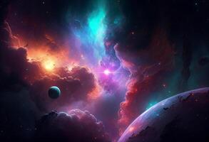 Space galaxy background photo