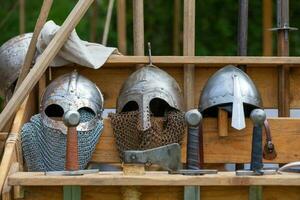 Medieval weapons of war photo