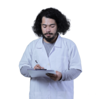 asian male scientist expression holding file png