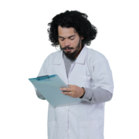 asian male scientist expression holding file png