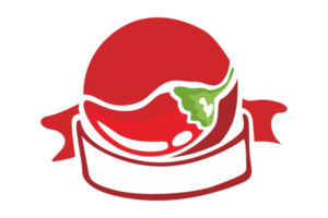 rouge Chili logo icône sur transparent Contexte png