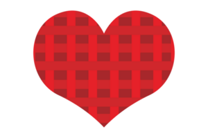 Red Love with matting Pattern With Transparent Background png