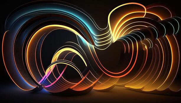 Abstract background with interlaced digital glitch and distortion effect. Futuristic cyberpunk design. Retro futurism, webpunk, Digital Illustration. photo