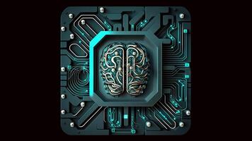 Quantum Computing with Human Brain and Circuits. Technology. photo