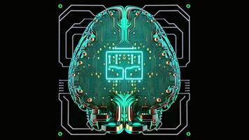 Quantum Computing with Human Brain and Circuits. Technology. photo