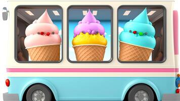 Candy Truck Shop, Colorful, 3D, . photo