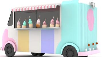 Candy Truck Shop, Colorful, 3D, . photo