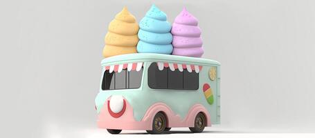 Candy Truck Shop, Colorful, 3D, . photo