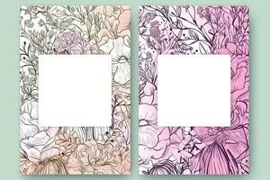 Watercolor floral background. Painting. photo