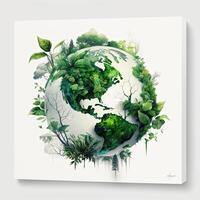 Green planet. . Digital illustration. photo