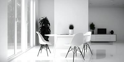 Modern office interior design . Contemporary workspace for creative business. image. photo