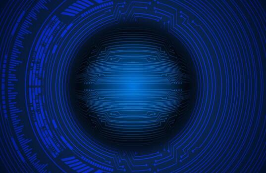 Modern Holographic Globe on Technology Background vector