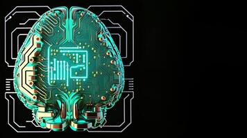 Quantum Computing with Human Brain Circuits. Technology and Space for Your Message. photo