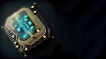 Quantum Computing with Human Brain Circuits. Technology and Space for Your Message. photo