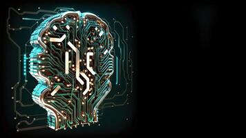 Quantum Computing with Human Brain Circuits. Technology and Space for Your Message. photo