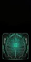 Quantum Computing with Human Brain Circuits. Technology and Space for Your Message. photo