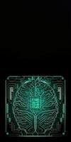 Quantum Computing with Human Brain Circuits. Generative AI Technology and Space for Your Message. photo