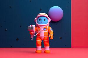 astronautas espacio exploradores bosquejo Arte para artista creatividad y inspiración. generativo ai. foto