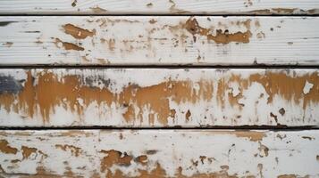 Top View of Rusted Paint Wood Texture Table, Background. . photo