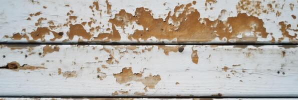 Top View of Rusted Paint Wood Texture Table, Background. . photo