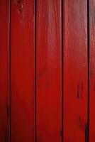 Texture of Red Brush Painted Plank or Wood Background, Top View. photo
