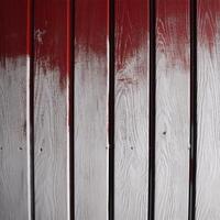 Texture of Red and Silver Painted Plank or Wood Background, Top View. photo