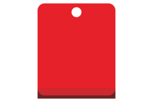 Blank Red Label Tag With Transparent Background png