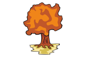 Trees In Autumn - Fall on a Transparent background png