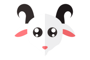Cute Animal Head - Goat With Transparent Background png