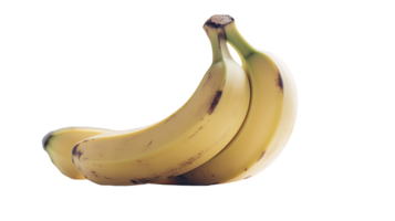 närbild gul banan knippa på transparent bakgrund. generativ ai illustration. png