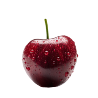 juteux rouge Pomme avec gouttelettes de eau, parfait pour une en bonne santé casse-croûte génératif ai. png