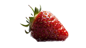 Delicious Red Strawberry Isolated on Transparent Background. . png