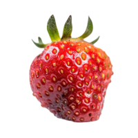 delicioso rojo fresa aislado en transparente antecedentes. generativo ai. png