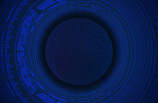 globo holográfico moderno sobre fondo de tecnología vector