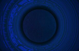 globo holográfico moderno sobre fondo de tecnología vector