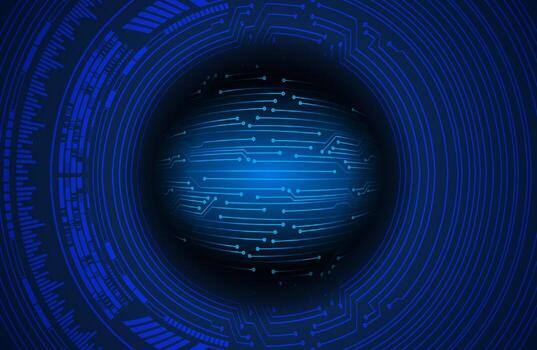 globo holográfico moderno sobre fondo de tecnología vector