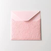 Customized Pastel Pink Floral Embossed Luxury Wedding or Event Card, Envelopes Created By . photo