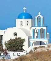 Santorini, church with blue cupola photo