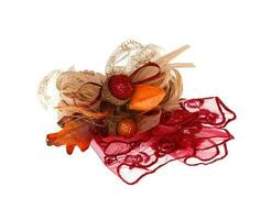 Favor with tulle and satin. photo