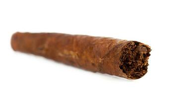 Full Cigar on white background. photo