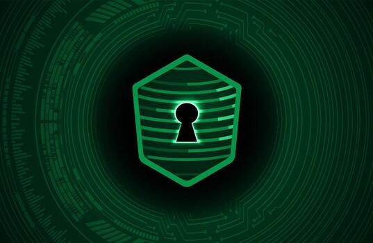 Modern Cybersecurity Technology Background with shield vector