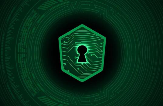 Modern Cybersecurity Technology Background with shield vector